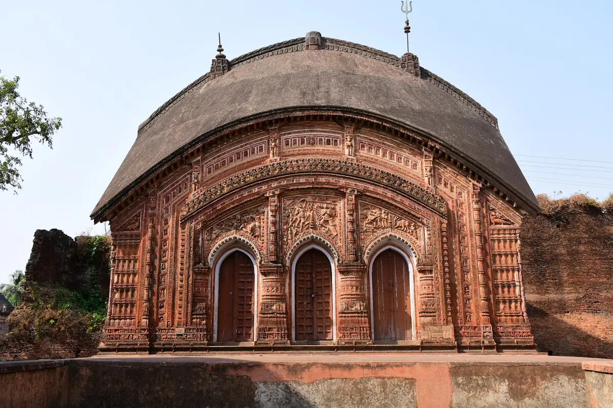 Ein Terrakotta-Tempel in Baranagar